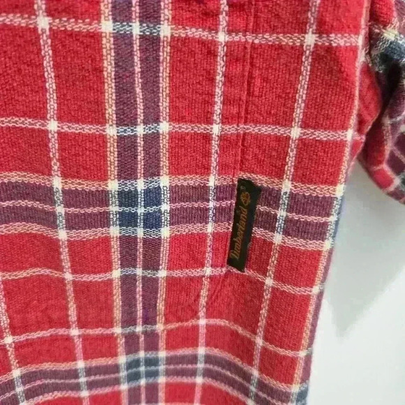 Men's Timberland Weathergear Red Plaid - short sleeve  -Size M - Picture 5 of 8